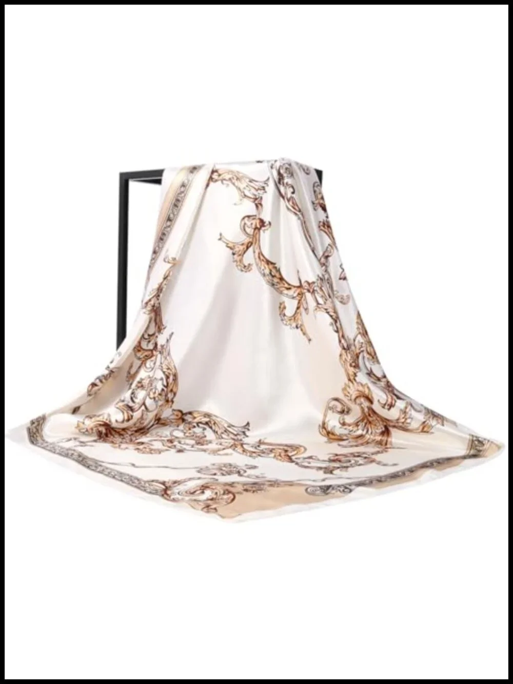 3 Pcs Silk Like Large Square Hair Scarves for Women 35 Inch Head Wraps Bandanas